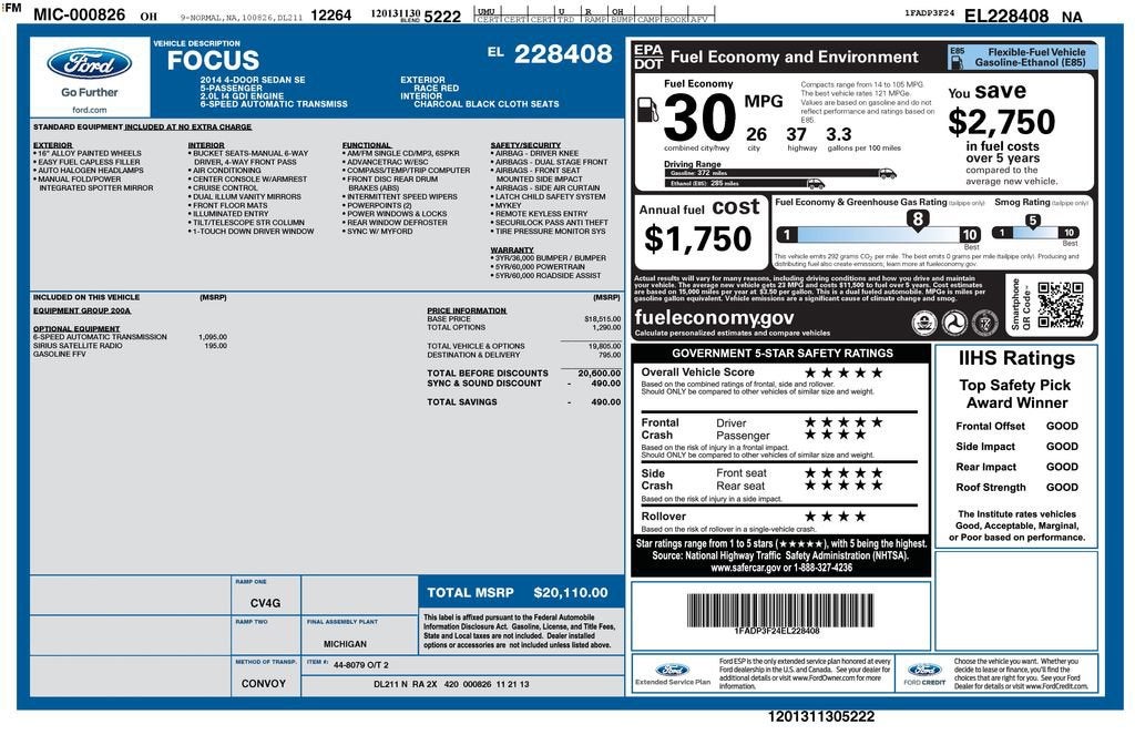 2014 Ford Focus SE