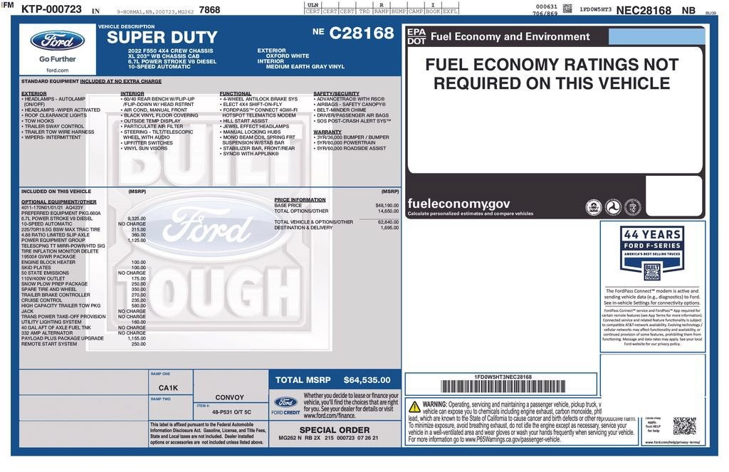 2022 Ford Super Duty F-550 DRW XL