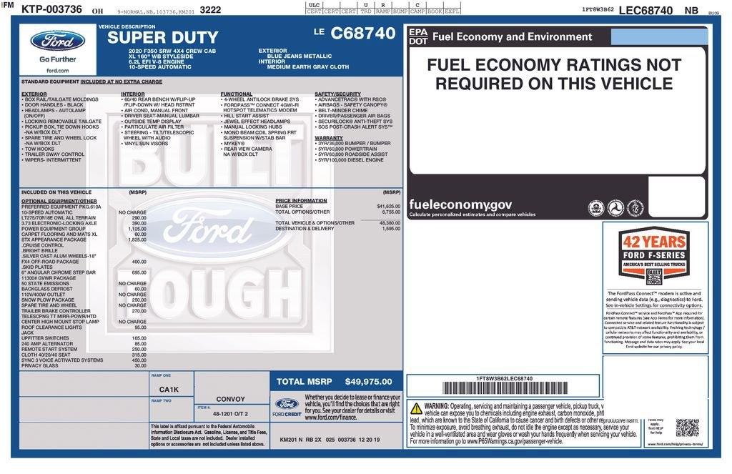 2020 Ford Super Duty F-350 SRW XL