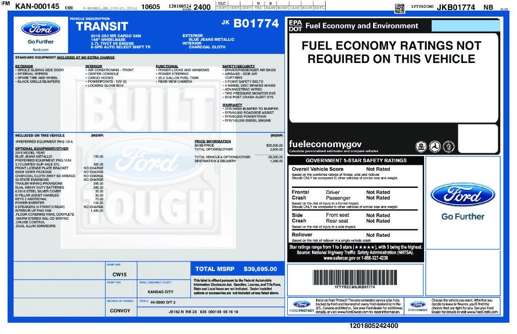 2018 Ford Transit-250 Base