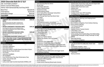 2020 Chevrolet Bolt EV LT