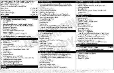 2019 Cadillac ATS Luxury AWD