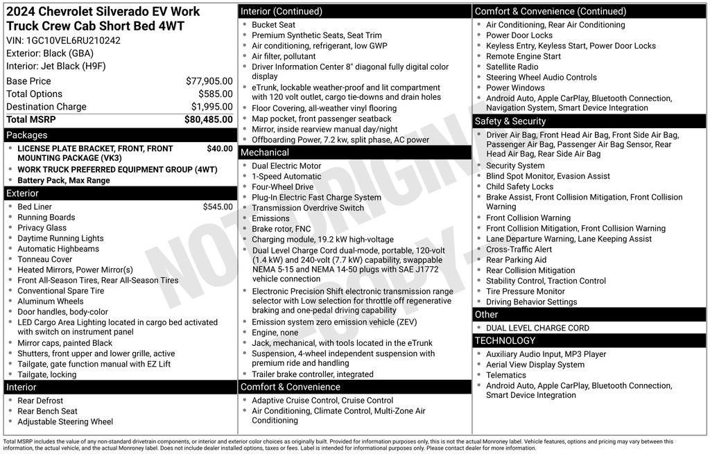 2024 Chevrolet Silverado EV Work Truck