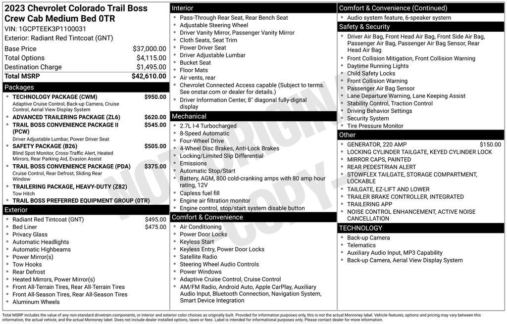 2023 Chevrolet Colorado Trail Boss