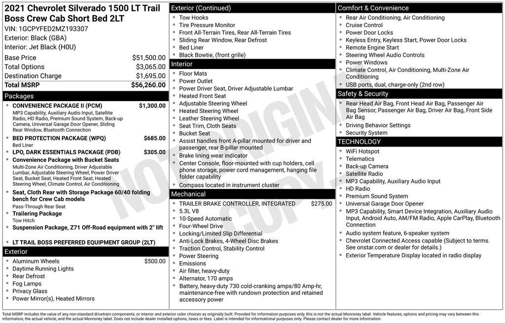2021 Chevrolet Silverado 1500 LT Trail Boss