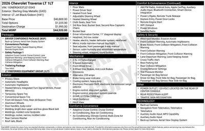 2026 Chevrolet Traverse LT
