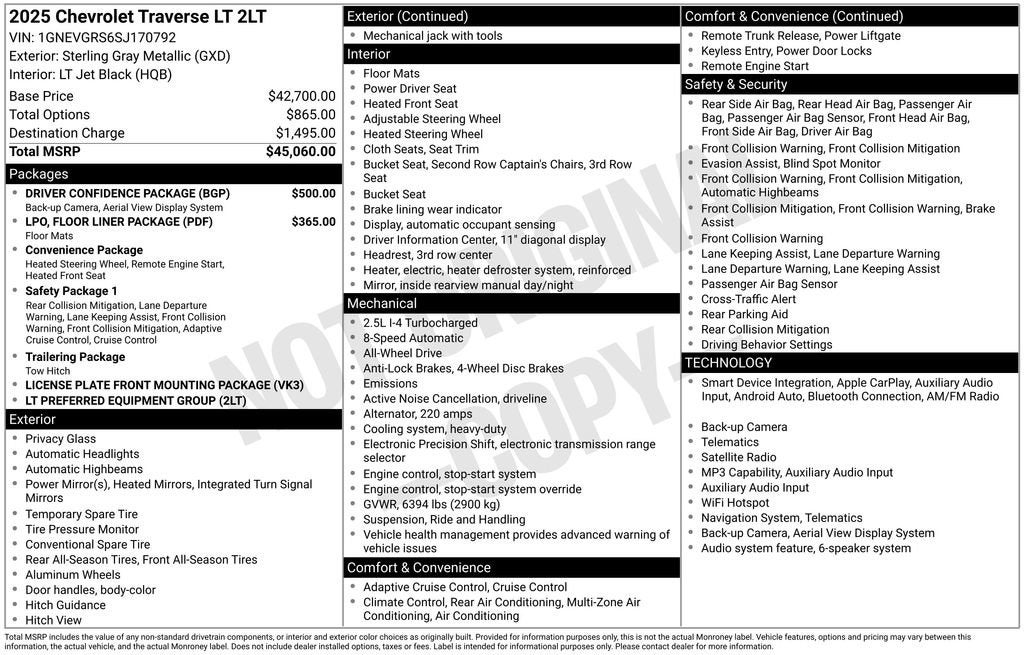 2025 Chevrolet Traverse LT
