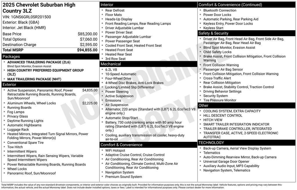 2025 Chevrolet Suburban High Country