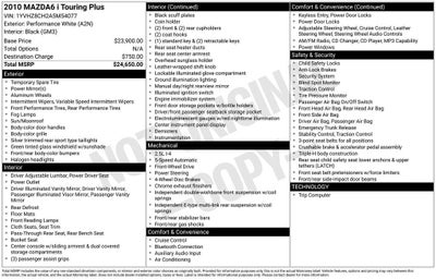 2010 Mazda Mazda6 i Touring Plus