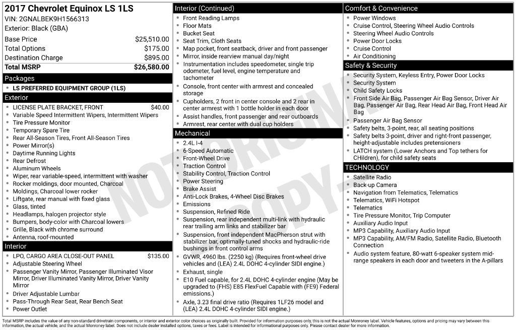 2017 Chevrolet Equinox LS