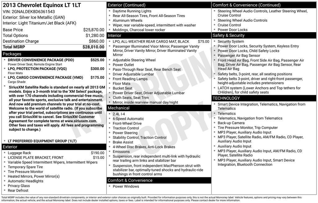2013 Chevrolet Equinox LT