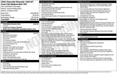 2026 Chevrolet Silverado 1500 WT
