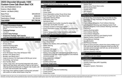 2025 Chevrolet Silverado 1500 Custom