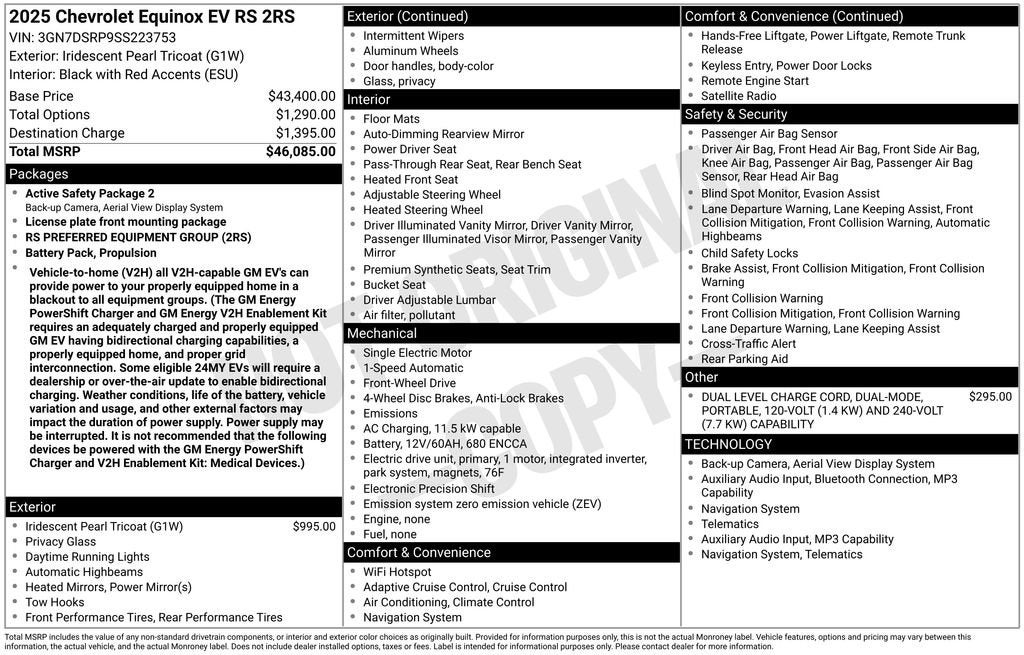2025 Chevrolet Equinox EV RS