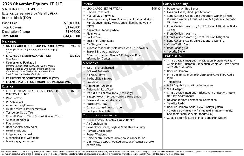 2026 Chevrolet Equinox LT