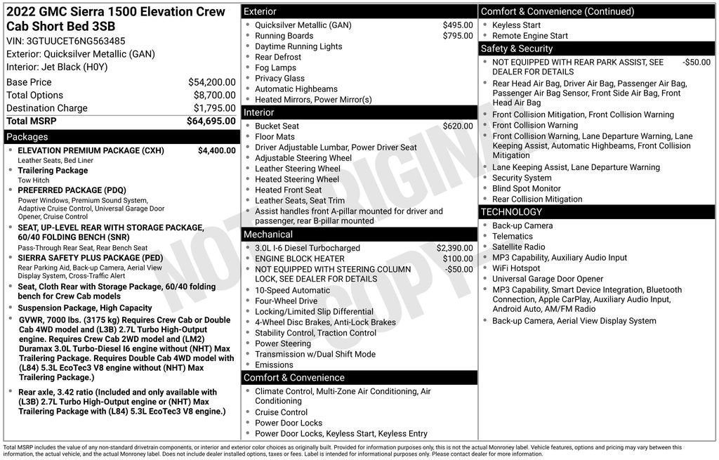 2022 GMC Sierra 1500 Elevation
