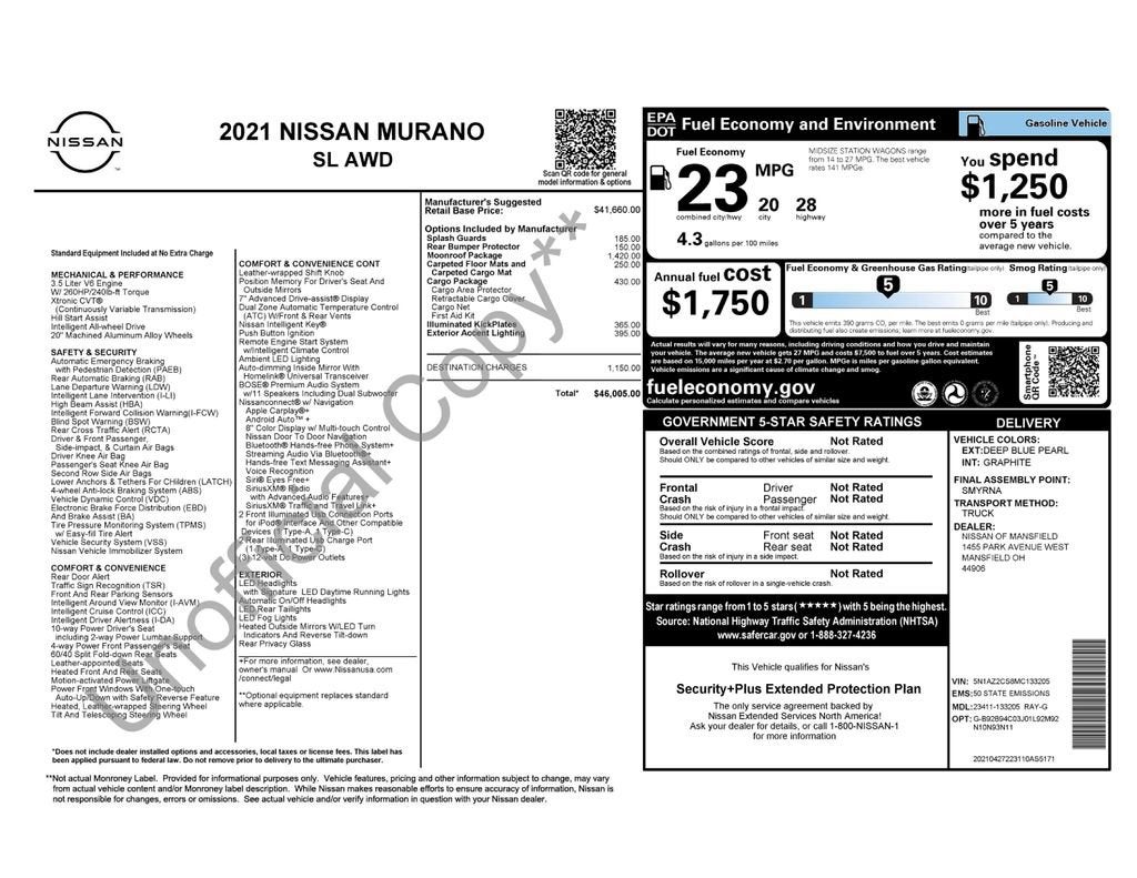 2021 Nissan Murano SL