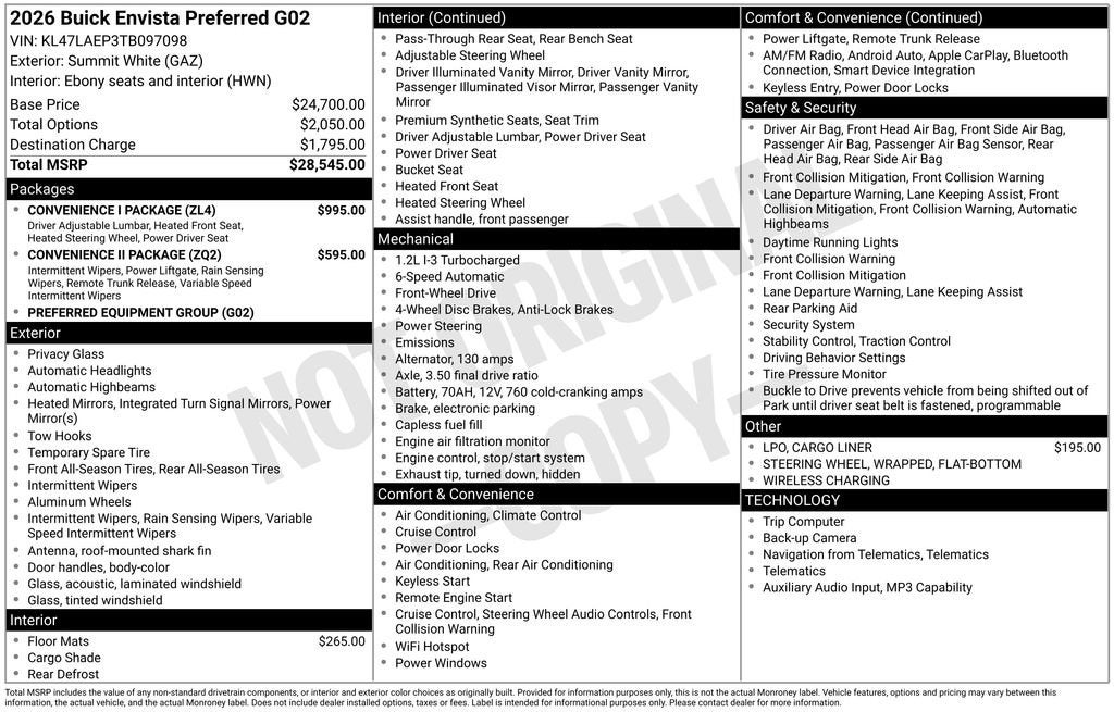 2026 Buick Envista Preferred