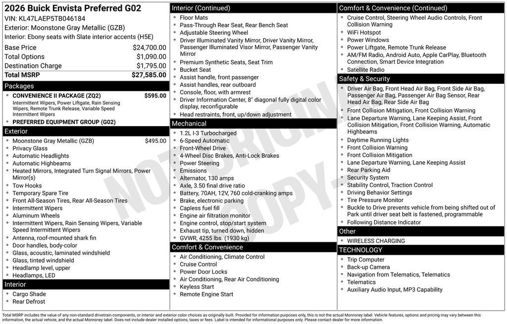 2026 Buick Envista Preferred