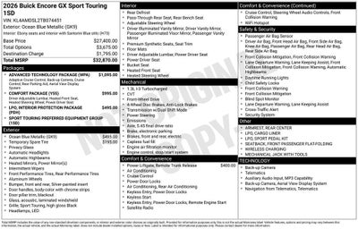 2026 Buick Encore GX Sport Touring