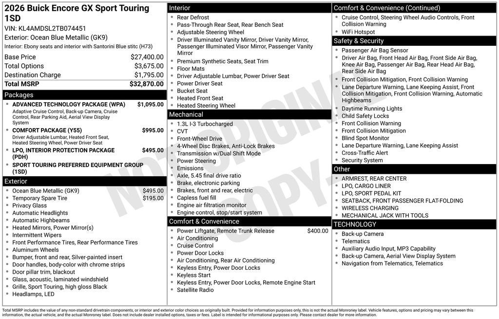 2026 Buick Encore GX Sport Touring