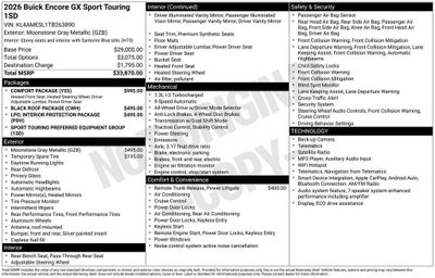 2026 Buick Encore GX Sport Touring