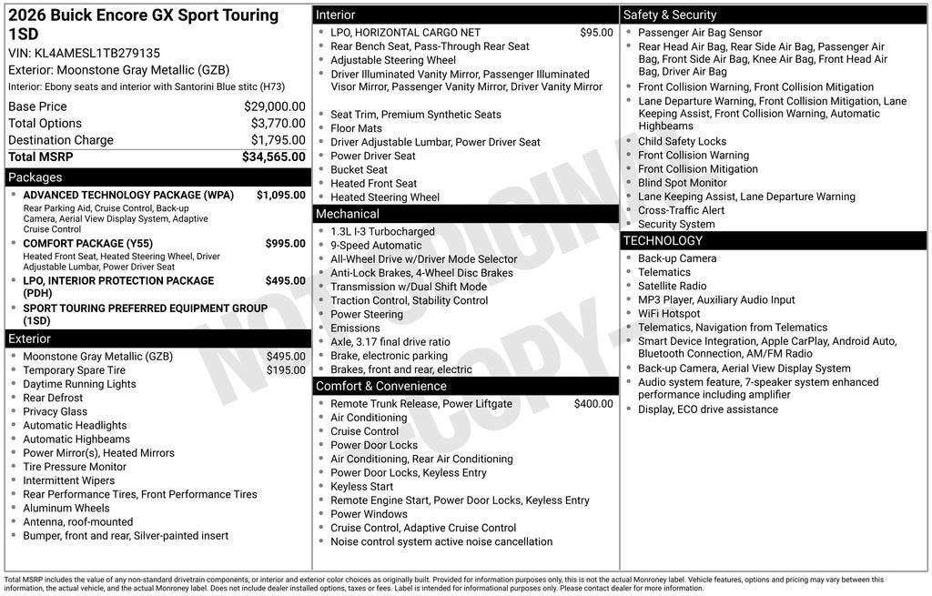 2026 Buick Encore GX Sport Touring