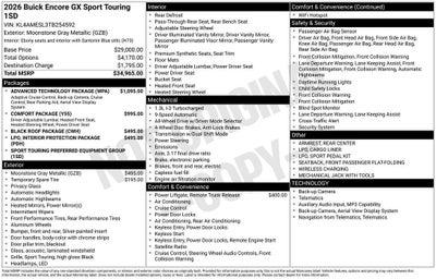 2026 Buick Encore GX Sport Touring