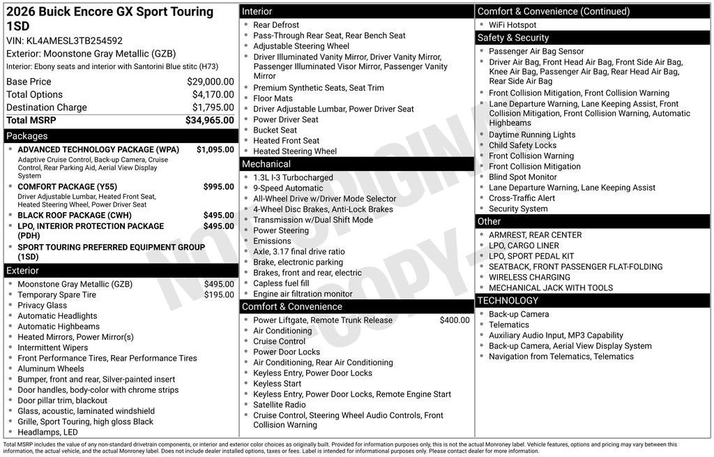 2026 Buick Encore GX Sport Touring