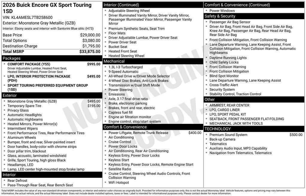 2026 Buick Encore GX Sport Touring