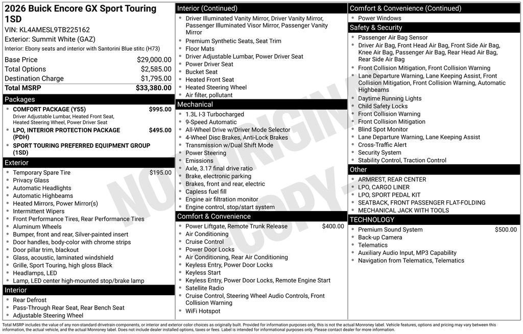 2026 Buick Encore GX Sport Touring