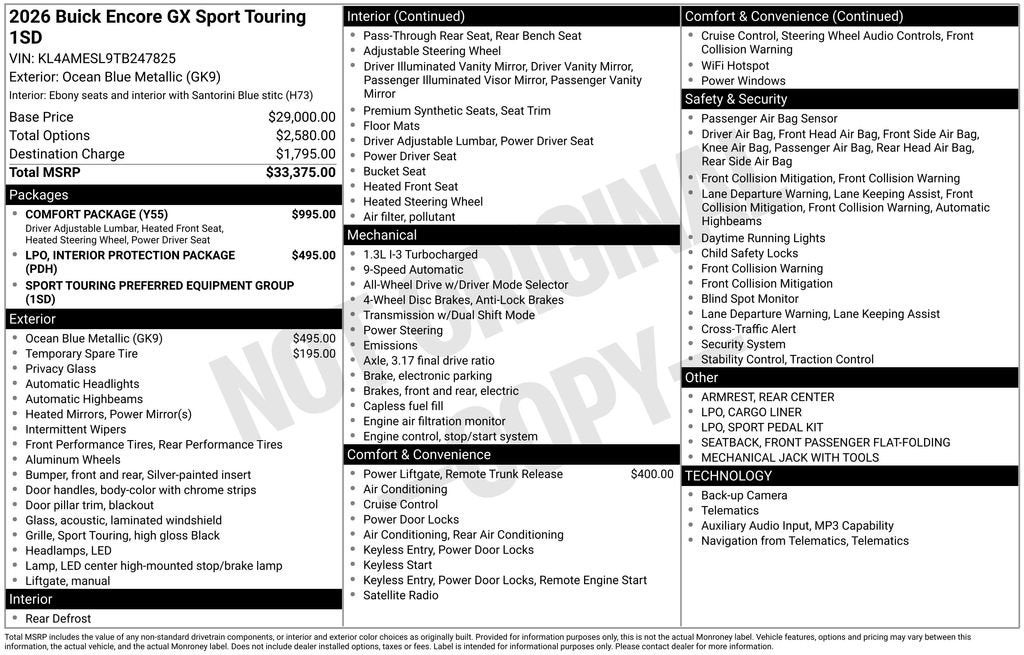 2026 Buick Encore GX Sport Touring