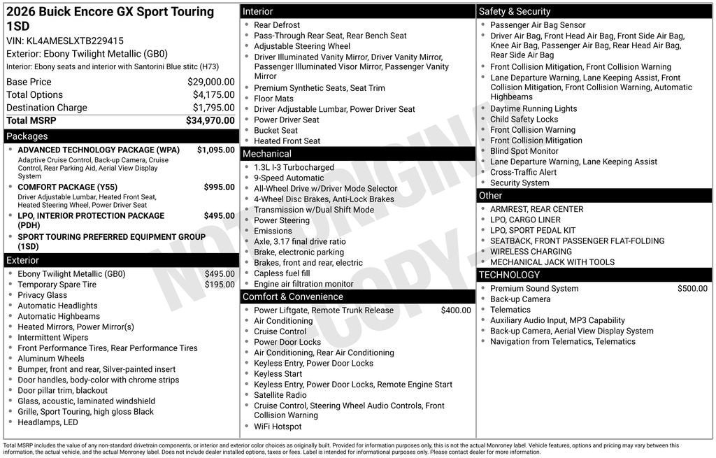 2026 Buick Encore GX Sport Touring