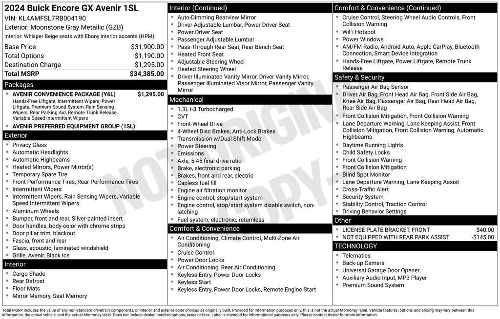 2024 Buick Encore GX Avenir