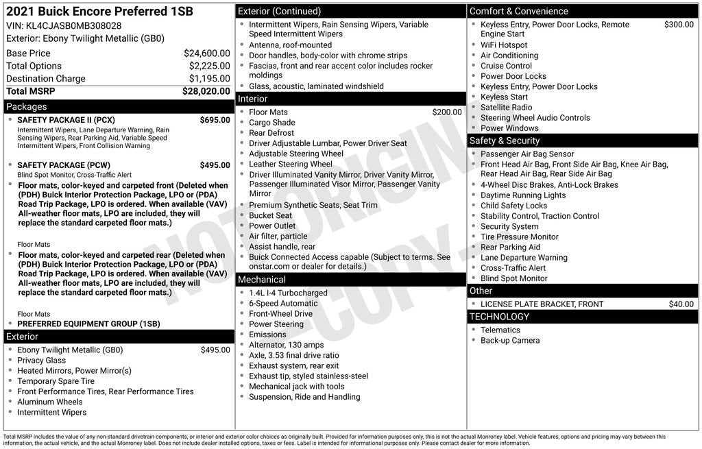 2021 Buick Encore Preferred