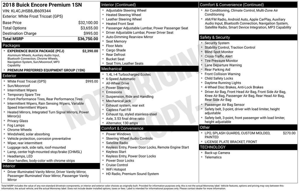 2018 Buick Encore Premium