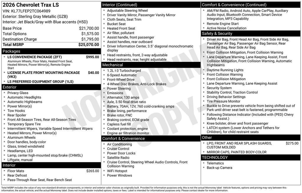 2026 Chevrolet Trax LS