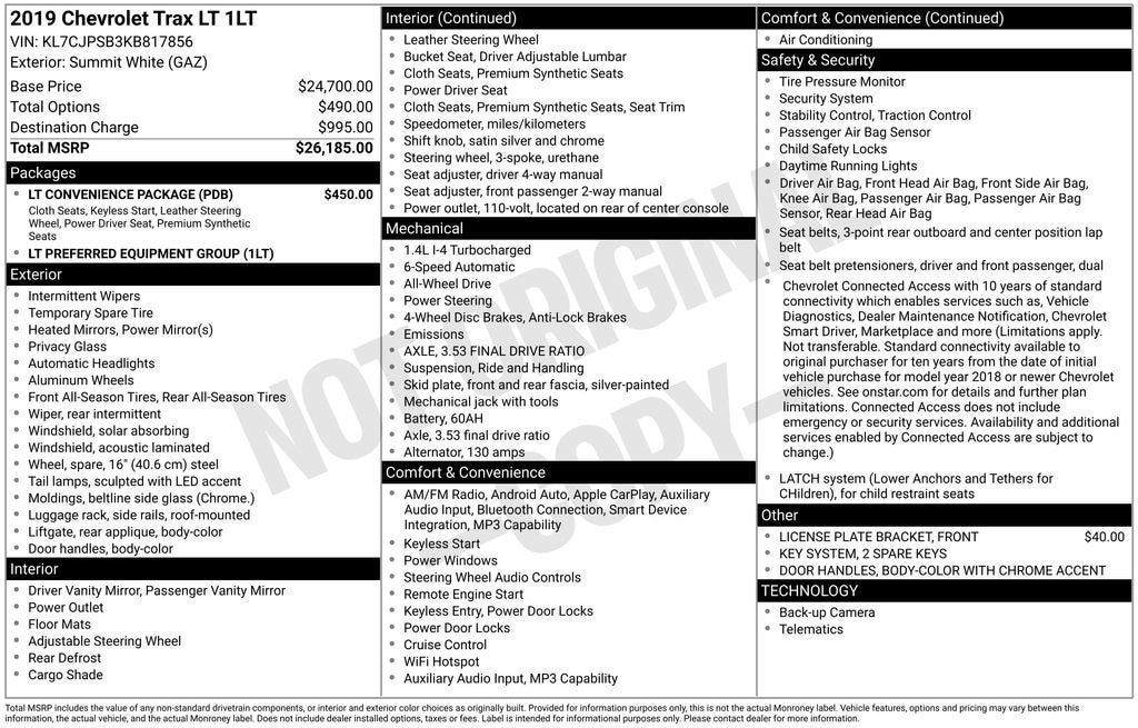 2019 Chevrolet Trax LT