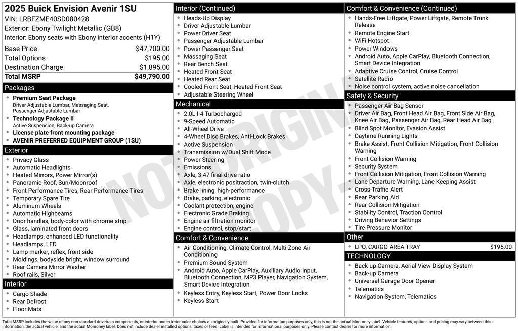 2025 Buick Envision Avenir