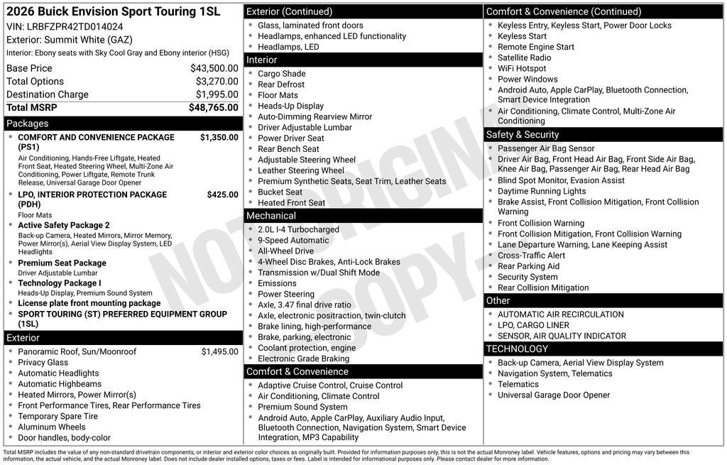 2026 Buick Envision Sport Touring