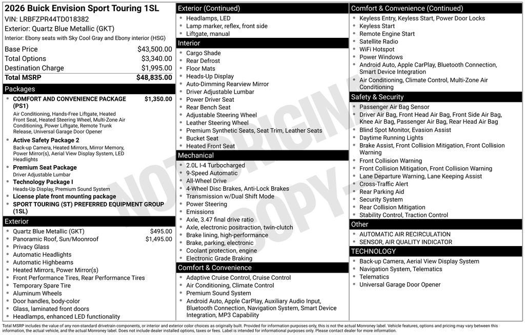 2026 Buick Envision Sport Touring