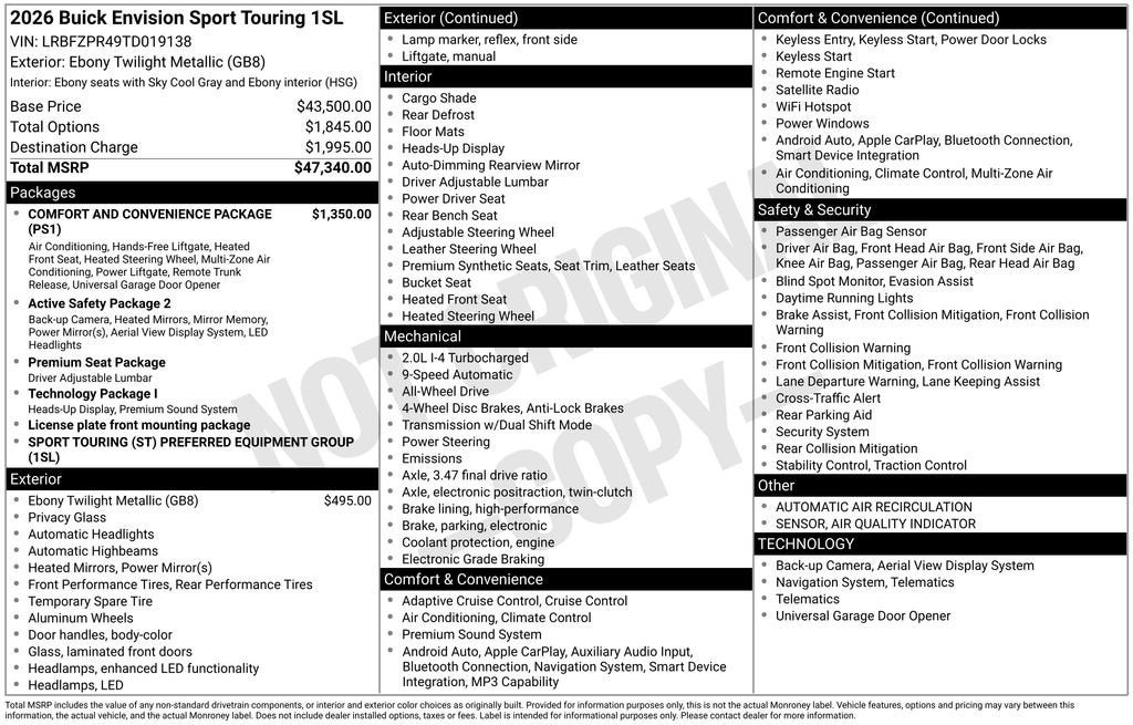 2026 Buick Envision Sport Touring