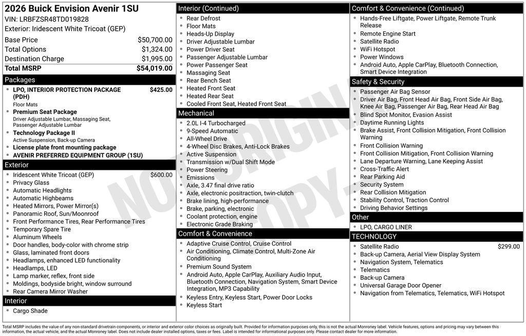 2026 Buick Envision Avenir