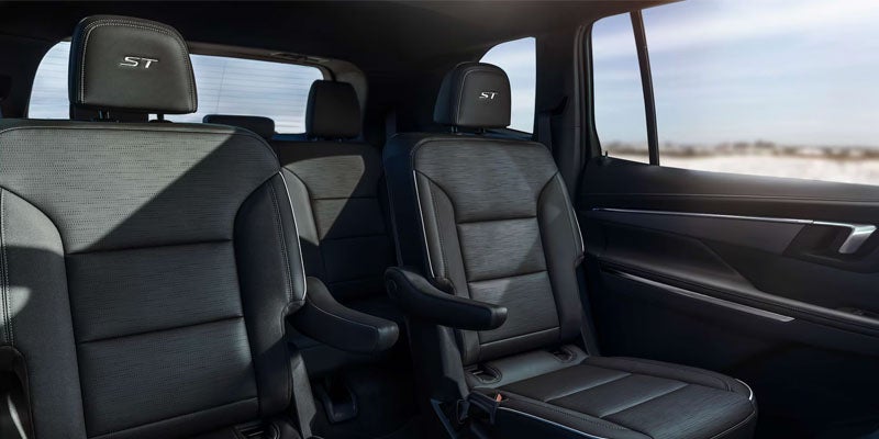 Rear passenger seating area showing black ST-style seats