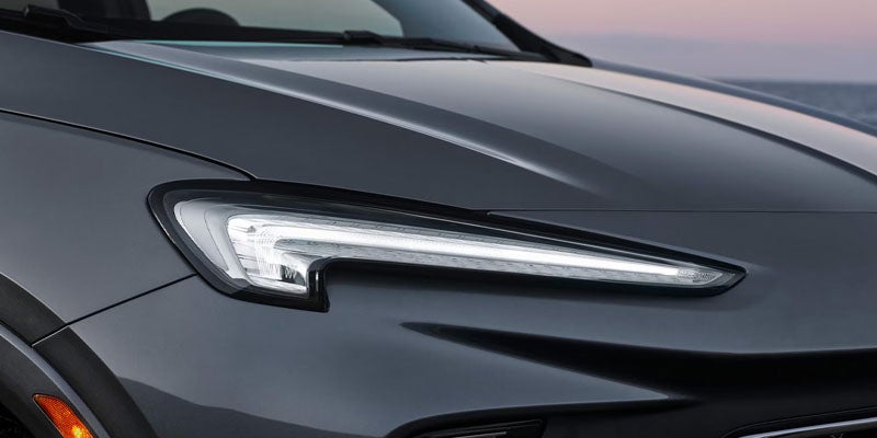 Close-up of SUV front headlight
